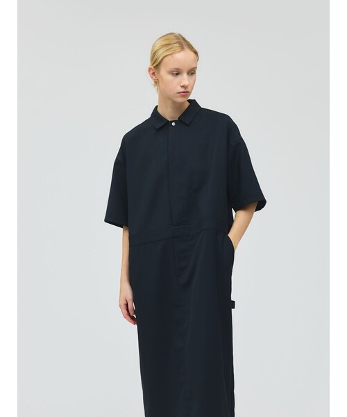 mizuiroind（ミズイロインド）の「mizuiro ind ペインターライクワンピース（ワンピース・レディース・ネイビー/ライトグレー/グレー/ブラック・FREE）」の8枚目の写真