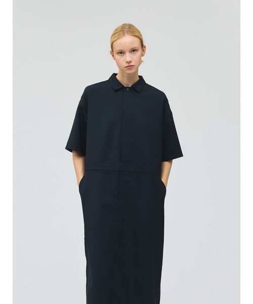 mizuiroind（ミズイロインド）の「mizuiro ind ペインターライクワンピース（ワンピース・レディース・ネイビー/ライトグレー/グレー/ブラック・FREE）」の9枚目の写真