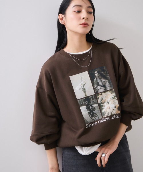 VIS（ビス）の「グラフィックアソートスウェット（スウェット・レディース・ダークブラウン/キナリ/ネイビー・FREE）」の3枚目の写真