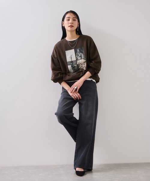 VIS（ビス）の「グラフィックアソートスウェット（スウェット・レディース・ダークブラウン/キナリ/ネイビー・FREE）」の8枚目の写真