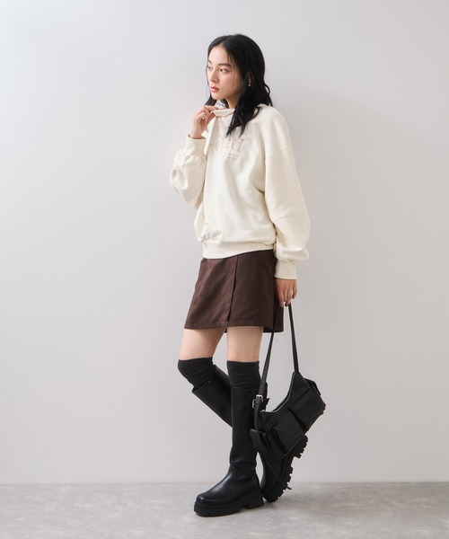 VIS（ビス）の「グラフィックアソートスウェット（スウェット・レディース・ダークブラウン/キナリ/ネイビー・FREE）」の9枚目の写真