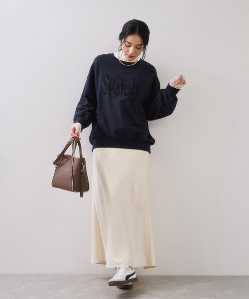 VIS（ビス）の「グラフィックアソートスウェット（スウェット・レディース・ダークブラウン/キナリ/ネイビー・FREE）」の15枚目の写真