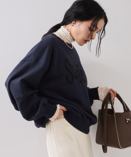 VIS（ビス）の「グラフィックアソートスウェット（スウェット・レディース・ダークブラウン/キナリ/ネイビー・FREE）」の19枚目の写真