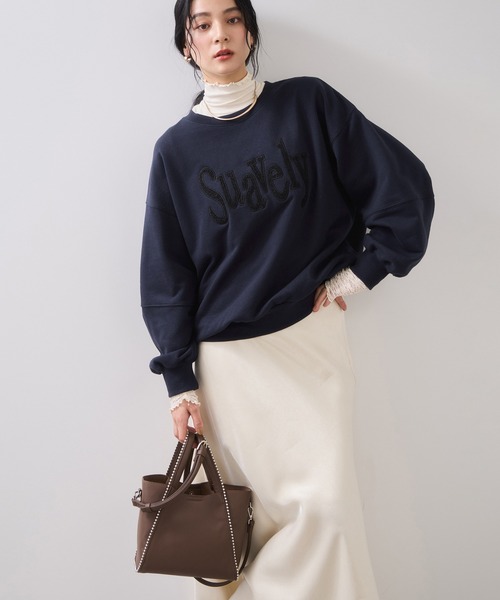 VIS（ビス）の「グラフィックアソートスウェット（スウェット・レディース・ダークブラウン/キナリ/ネイビー・FREE）」の20枚目の写真