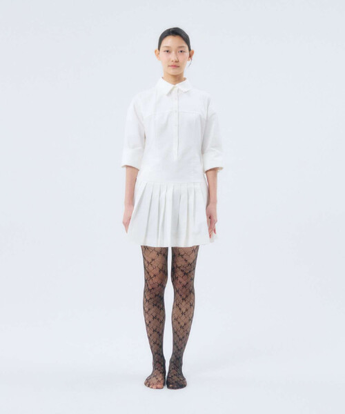 FREAK'S STORE（フリークスストア）の「I HATE MONDAY/アイヘイトマンデー Flower Jacuaed Lace Stocking/フラワージャガードレースストッキング（タイツ/ストッキング・レディース・ブラック/オフホワイト・ONE SIZE）」の4枚目の写真