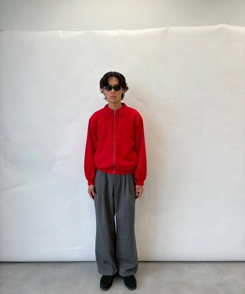 マインデニム　ハリントンジャケット　サイズ2 レッド MINEDENIM（マインデニム）G.Nep Denim Liner Coverall JKT（デニム