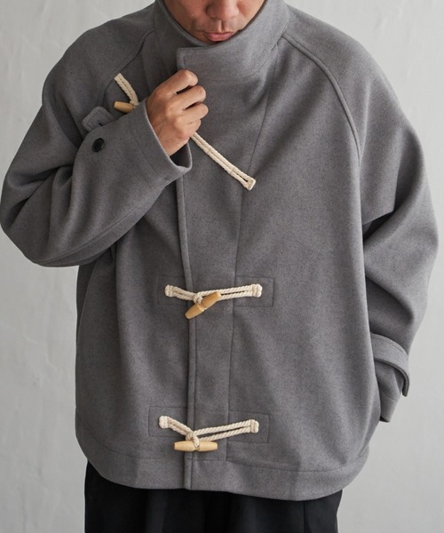 VENCEEXCHANGE（ヴァンスエクスチェンジ）の「メルトンショートダッフル（ダッフルコート・メンズ・グレー系その他/オフホワイト/ブラック・S/M）」の3枚目の写真