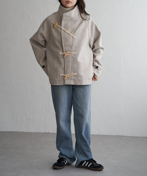 VENCEEXCHANGE（ヴァンスエクスチェンジ）の「メルトンショートダッフル（ダッフルコート・メンズ・グレー系その他/オフホワイト/ブラック・S/M）」の22枚目の写真