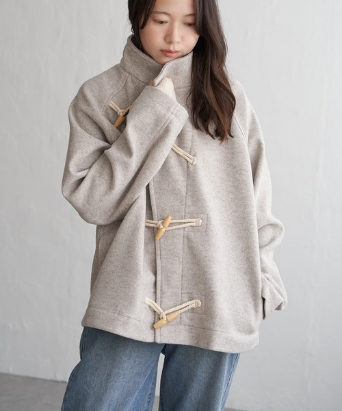 VENCEEXCHANGE（ヴァンスエクスチェンジ）の「メルトンショートダッフル（ダッフルコート・メンズ・グレー系その他/オフホワイト/ブラック・S/M）」の19枚目の写真