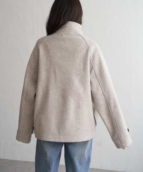 VENCEEXCHANGE（ヴァンスエクスチェンジ）の「メルトンショートダッフル（ダッフルコート・メンズ・グレー系その他/オフホワイト/ブラック・S/M）」の21枚目の写真