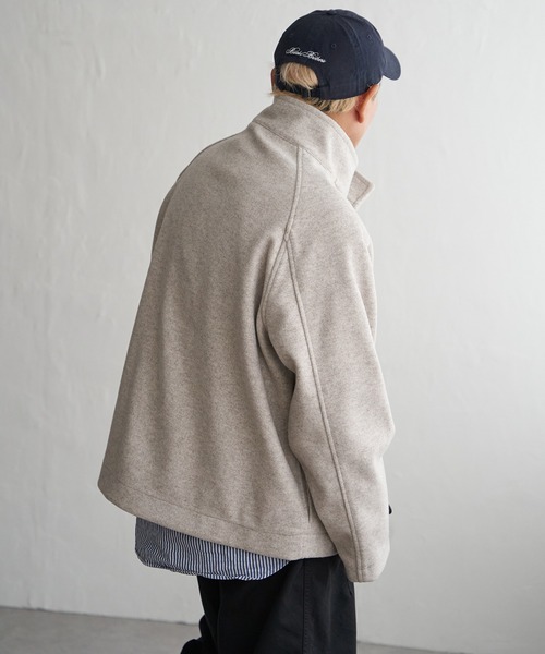 VENCEEXCHANGE（ヴァンスエクスチェンジ）の「メルトンショートダッフル（ダッフルコート・メンズ・グレー系その他/オフホワイト/ブラック・S/M）」の12枚目の写真