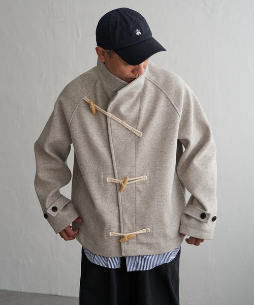 VENCEEXCHANGE（ヴァンスエクスチェンジ）の「メルトンショートダッフル（ダッフルコート・メンズ・グレー系その他/オフホワイト/ブラック・S/M）」の11枚目の写真