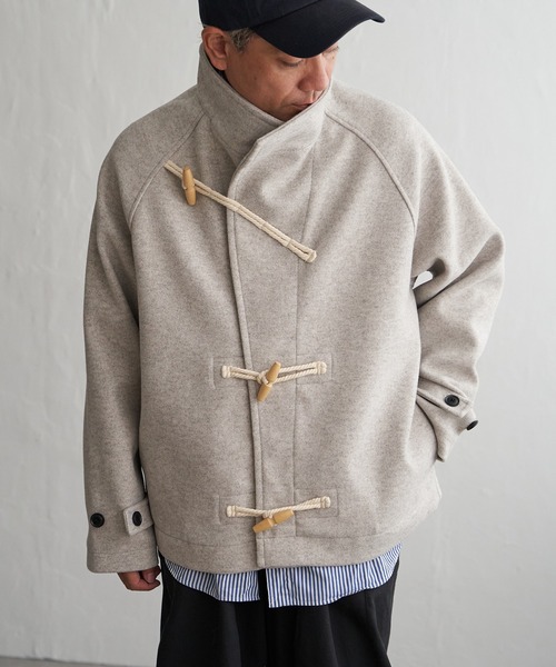 VENCEEXCHANGE（ヴァンスエクスチェンジ）の「メルトンショートダッフル（ダッフルコート・メンズ・グレー系その他/オフホワイト/ブラック・S/M）」の5枚目の写真