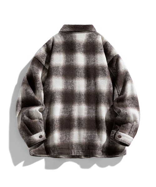 aimoha(アイモハ)の「aimoha men チェック柄CPOシャツジャケット/Checked CPO shirt jacket(その他アウター・メンズ・ブラック/チョコ/パープル・X-LARGE/LARGE/MEDIUM)」の10枚目の写真