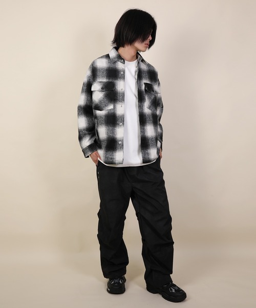 aimoha(アイモハ)の「aimoha men チェック柄CPOシャツジャケット/Checked CPO shirt jacket(その他アウター・メンズ・ブラック/チョコ/パープル・X-LARGE/LARGE/MEDIUM)」の19枚目の写真