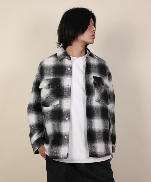 aimoha(アイモハ)の「aimoha men チェック柄CPOシャツジャケット/Checked CPO shirt jacket(その他アウター・メンズ・ブラック/チョコ/パープル・X-LARGE/LARGE/MEDIUM)」の18枚目の写真