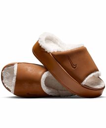 NIKE(iCL)̃iCL J[ Gx[V t@[ EBYXCh / Nike Calm Elevation Fur Women's Slides HV8560-200 Light British Tan(T_)