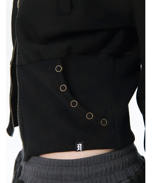 runningHIGH（ランニングハイ）の「A'GEM/9 × .kom 『runningHIGH/ランニングハイ』 FUR ZIP UP HOODIE/ファージップアップパーカー（パーカー・レディース・チャコールグレー/ブラック・FREE）」の17枚目の写真