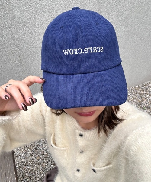 CIAOPANIC TYPY(チャオパニックティピー)の「コーデュロイ刺繍キャップ(キャップ・レディース・ブルー/ブラウン/グリーン/バーガンディー/ベージュ・ONE SIZE)」の5枚目の写真