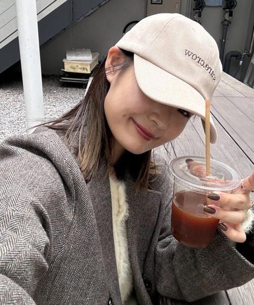 CIAOPANIC TYPY(チャオパニックティピー)の「コーデュロイ刺繍キャップ(キャップ・レディース・ブルー/ブラウン/グリーン/バーガンディー/ベージュ・ONE SIZE)」の9枚目の写真