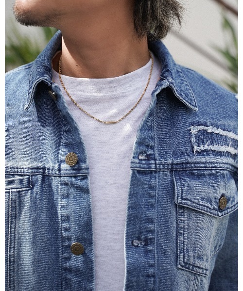 #Re:room(リルーム)の「ヴィンテージダメージデニムジャケット(デニムジャケット・メンズ・ブルー・S-M)」の14枚目の写真