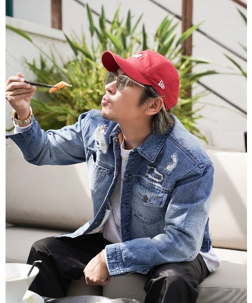 #Re:room(リルーム)の「ヴィンテージダメージデニムジャケット(デニムジャケット・メンズ・ブルー・S-M)」の3枚目の写真