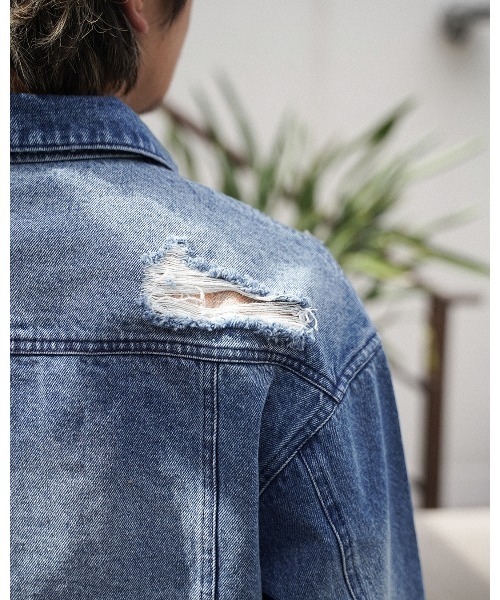 #Re:room(リルーム)の「ヴィンテージダメージデニムジャケット(デニムジャケット・メンズ・ブルー・S-M)」の18枚目の写真