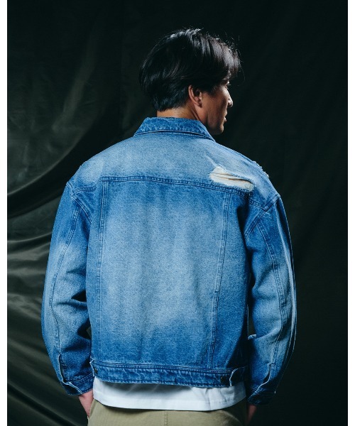 #Re:room(リルーム)の「ヴィンテージダメージデニムジャケット(デニムジャケット・メンズ・ブルー・S-M)」の9枚目の写真