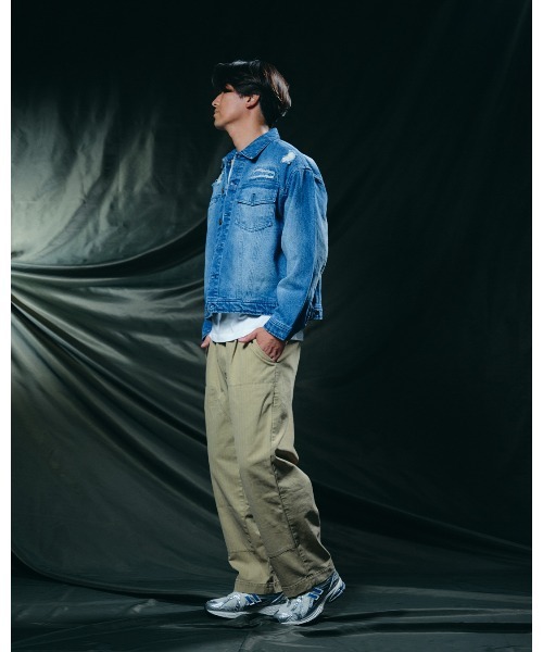 #Re:room(リルーム)の「ヴィンテージダメージデニムジャケット(デニムジャケット・メンズ・ブルー・S-M)」の13枚目の写真