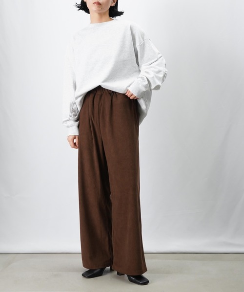 LUCA/LADY LUCK LUCA（ルカ/レディラックルカ）の「LC/LLL 細コールイージーパンツ/コーデュロイイージーパンツ（その他パンツ・レディース・ブラック/グレー/ブラウン・FREE）」の19枚目の写真