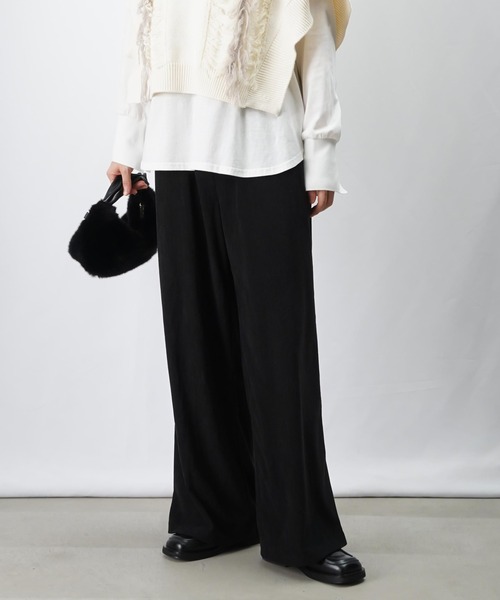 LUCA/LADY LUCK LUCA（ルカ/レディラックルカ）の「LC/LLL 細コールイージーパンツ/コーデュロイイージーパンツ（その他パンツ・レディース・ブラック/グレー/ブラウン・FREE）」の5枚目の写真