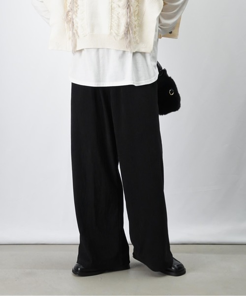 LUCA/LADY LUCK LUCA（ルカ/レディラックルカ）の「LC/LLL 細コールイージーパンツ/コーデュロイイージーパンツ（その他パンツ・レディース・ブラック/グレー/ブラウン・FREE）」の9枚目の写真