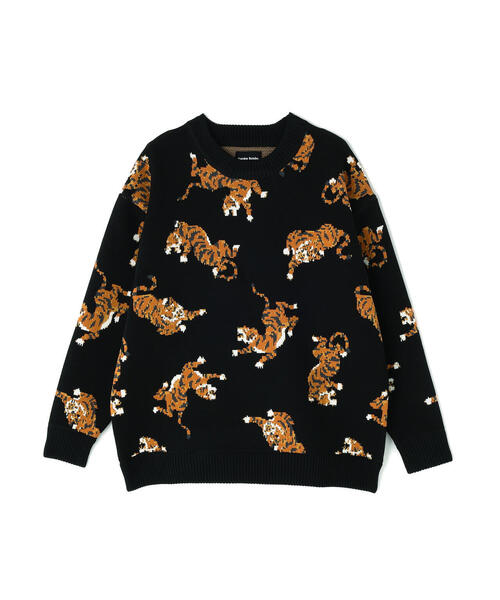 DANKE SCHON(ダンケシェーン)の「【WEB&DEPOT限定】DankeSchon/ダンケシェーン/AIRY TIGER KNIT(ニット/セーター・メンズ・ブラック/ホワイト系2・L/M/XL)」の5枚目の写真