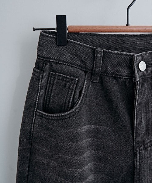 kirakiraShop(キラキラショップ)の「裏起毛 ヴィンテージ ウォッシュ デニム パンツ(デニムパンツ・レディース・ブラック・S/M/L)」の20枚目の写真