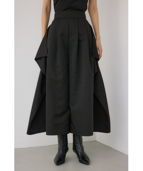 AZUL by moussy(アズールバイマウジー)の「【PLUS】ドレープワイドパンツ(スラックス・レディース・ブラック/カーキ・SMALL/MEDIUM)」の6枚目の写真