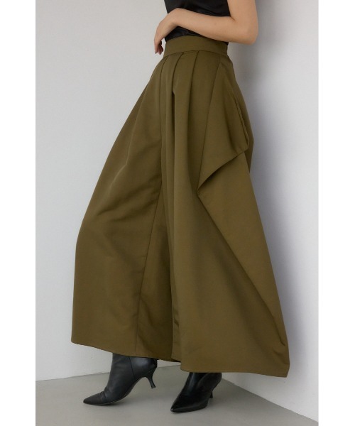 AZUL by moussy(アズールバイマウジー)の「【PLUS】ドレープワイドパンツ(スラックス・レディース・ブラック/カーキ・SMALL/MEDIUM)」の15枚目の写真