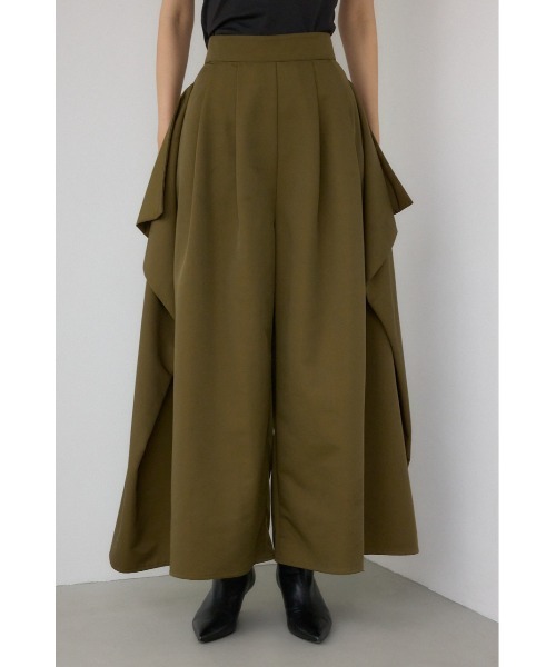 AZUL by moussy(アズールバイマウジー)の「【PLUS】ドレープワイドパンツ(スラックス・レディース・ブラック/カーキ・SMALL/MEDIUM)」の18枚目の写真