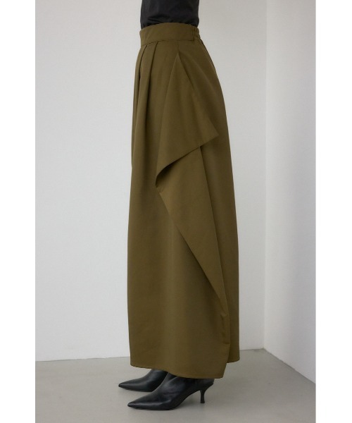 AZUL by moussy(アズールバイマウジー)の「【PLUS】ドレープワイドパンツ(スラックス・レディース・ブラック/カーキ・SMALL/MEDIUM)」の19枚目の写真