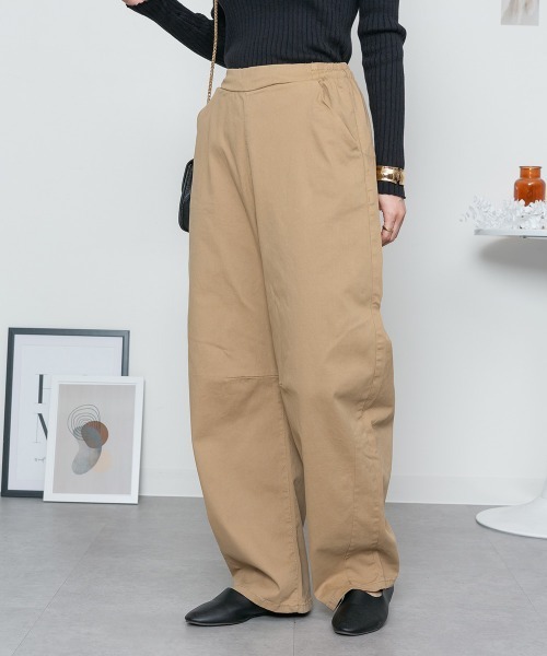 RCD（アールシーディー）の「ストレッチツイルカーブパンツ（その他パンツ・レディース・カーキ/ブラック/ベージュ・LL/M/L/3L/4L）」の4枚目の写真