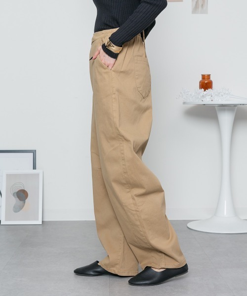 RCD（アールシーディー）の「ストレッチツイルカーブパンツ（その他パンツ・レディース・カーキ/ブラック/ベージュ・LL/M/L/3L/4L）」の5枚目の写真