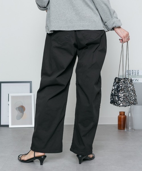 RCD（アールシーディー）の「ストレッチツイルカーブパンツ（その他パンツ・レディース・カーキ/ブラック/ベージュ・LL/M/L/3L/4L）」の9枚目の写真