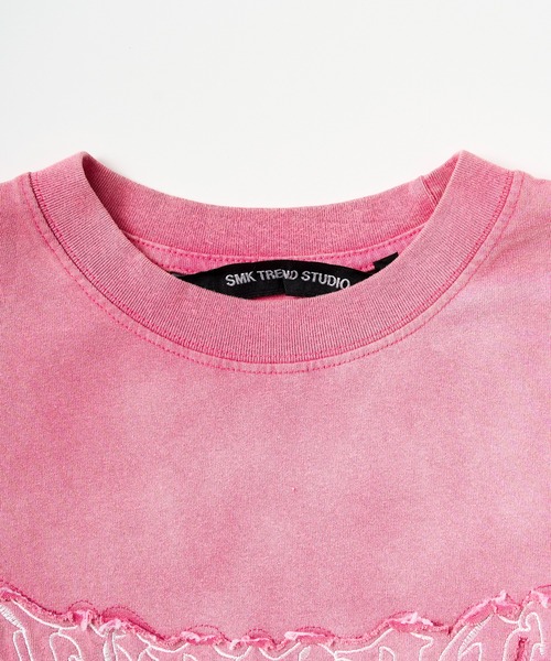 ILL'S(イルズ)の「フェード加工刺繍ロンT(Tシャツ/カットソー・メンズ・ブラック/ピンク・L/M)」の13枚目の写真
