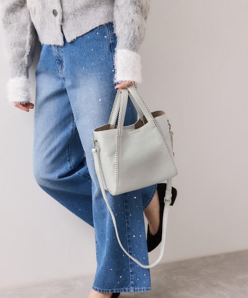 VIS(ビス)の「ボールチェーン2WAYトートバッグ(トートバッグ・レディース・シルバー/ブラック/ブラウン系その他3・FREE)」の11枚目の写真