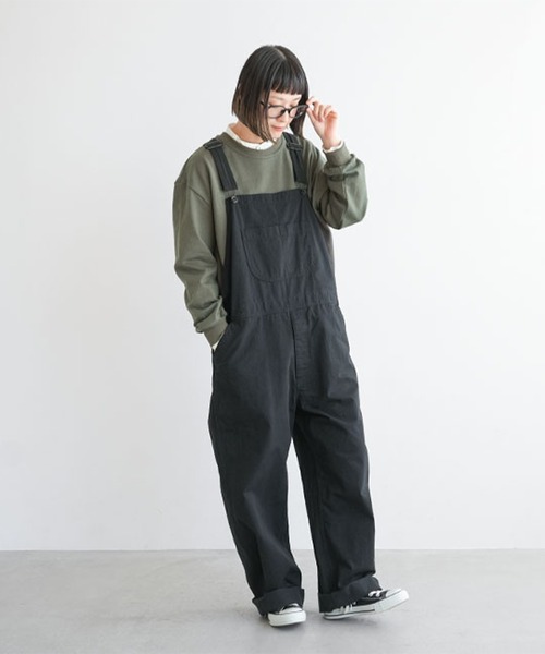 SOLAMONAT(ソラモナ)の「ペンネ天竺メンズライクプルオーバー(Tシャツ/カットソー・レディース・ホワイト/ヘザーチャコール/ブラック/カーキ・FREE)」の9枚目の写真