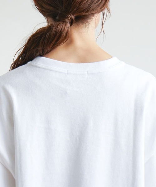 SOLAMONAT(ソラモナ)の「ペンネ天竺メンズライクプルオーバー(Tシャツ/カットソー・レディース・ホワイト/ヘザーチャコール/ブラック/カーキ・FREE)」の15枚目の写真