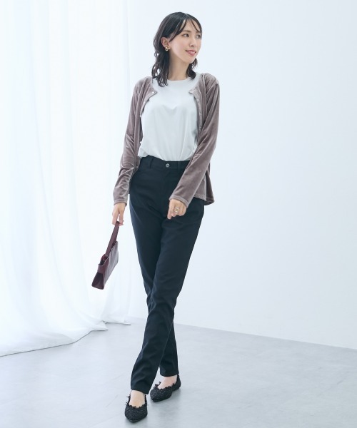 slattgir(スラットジール)の「高身長 ストレッチチノ裏フリーススキニーパンツ(選べる股下82cm・86cm)(チノパンツ・レディース・カーキ/ブラック/オフホワイト・TL2/TM2/TLL1/TL1/TM1/TLL2/T5L1/T3L2/T4L1/T5L2/T3L1/T4L2)」の5枚目の写真