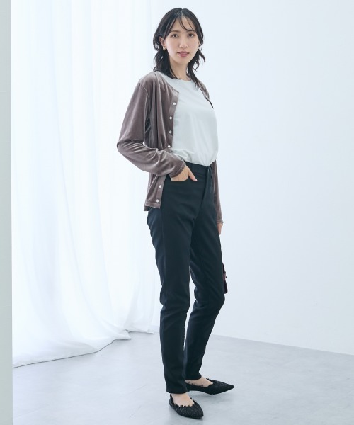 slattgir(スラットジール)の「高身長 ストレッチチノ裏フリーススキニーパンツ(選べる股下82cm・86cm)(チノパンツ・レディース・カーキ/ブラック/オフホワイト・TL2/TM2/TLL1/TL1/TM1/TLL2/T5L1/T3L2/T4L1/T5L2/T3L1/T4L2)」の6枚目の写真