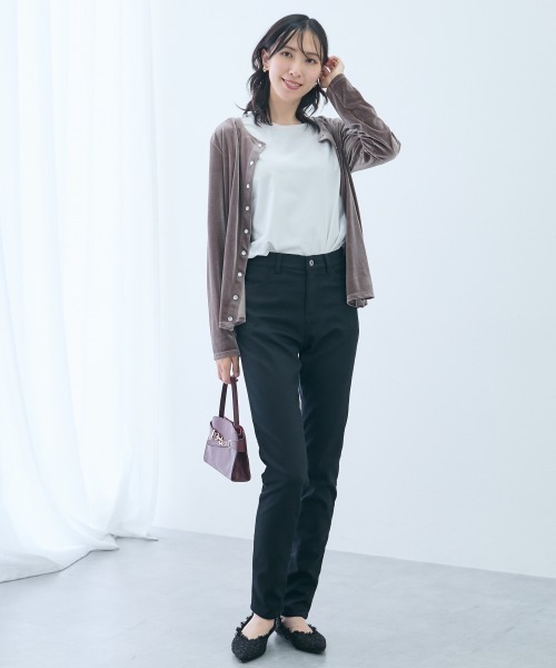 slattgir(スラットジール)の「高身長 ストレッチチノ裏フリーススキニーパンツ(選べる股下82cm・86cm)(チノパンツ・レディース・カーキ/ブラック/オフホワイト・TL2/TM2/TLL1/TL1/TM1/TLL2/T5L1/T3L2/T4L1/T5L2/T3L1/T4L2)」の8枚目の写真