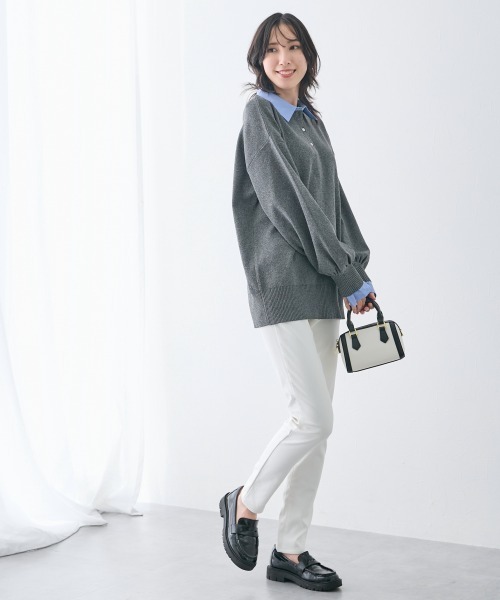 slattgir(スラットジール)の「高身長 ストレッチチノ裏フリーススキニーパンツ(選べる股下82cm・86cm)(チノパンツ・レディース・カーキ/ブラック/オフホワイト・TL2/TM2/TLL1/TL1/TM1/TLL2/T5L1/T3L2/T4L1/T5L2/T3L1/T4L2)」の17枚目の写真