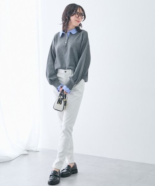slattgir(スラットジール)の「高身長 ストレッチチノ裏フリーススキニーパンツ(選べる股下82cm・86cm)(チノパンツ・レディース・カーキ/ブラック/オフホワイト・TL2/TM2/TLL1/TL1/TM1/TLL2/T5L1/T3L2/T4L1/T5L2/T3L1/T4L2)」の20枚目の写真